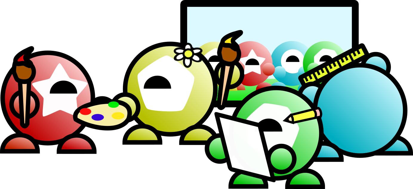 Omos creating art together